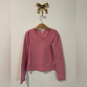 Crewcuts Pink Textured Top with Bow